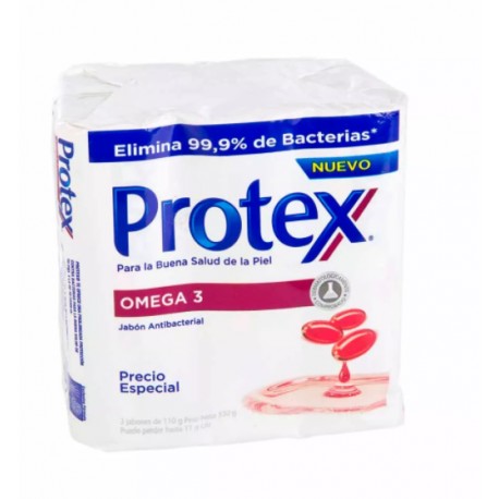 Jabon antibacterial Protex paq. x 3