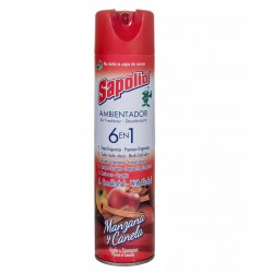 SAPOLIO AMBIENTADOR SPRAY X 360 ML. MANZANA Y CANELA