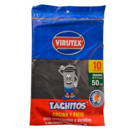 Bolsa negra 50lt. x 10 unidades Tachito