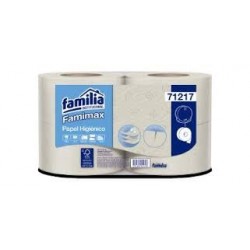 Papel Higienico Familia - Hoja sencilla Blanca 1 paquete x 4 rollos 400 mts