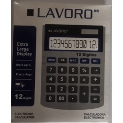 Calculadora LAVORO negro 12 digitos