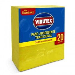 Paño absorvente pack x 20 paños amarillos virutex
