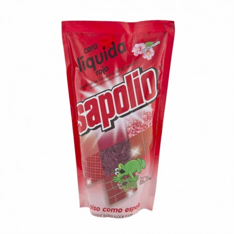 Cera liquida para pisos Sapolio roja doypack 300ml