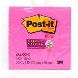 Post It 3X 3''N 654 X 90H - Rosado Neon