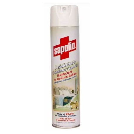 Ambientador en spray SAPOLIO Desinfectante frescura cítrica Frasco 360Ml