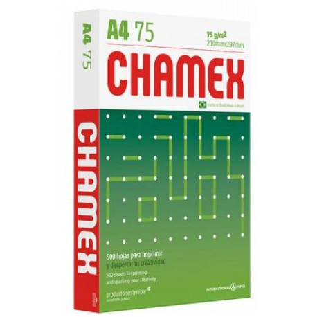 PAPEL FOTOCOPIA CHAMEX 75GR A-4 AMARILLO (PACK X 500)