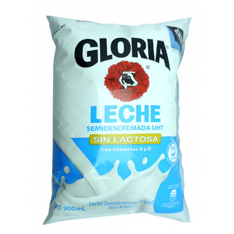 Leche gloria sin lactosa bolsa x 900 ml