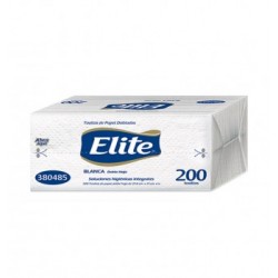 Papel toalla Elite de manos Interfoliado Blanco paqx200 unids.