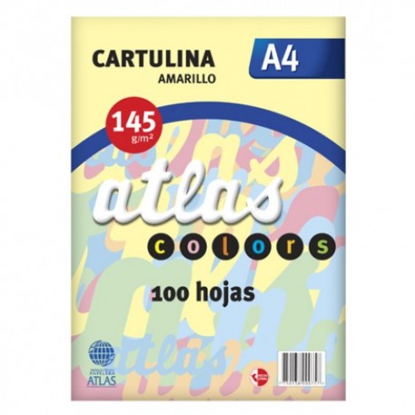 SEPARADORES DE CARTULINA A4 AMARILLO ATLAS