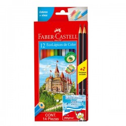 Colores Faber Castell Ecolapiz de Color x12