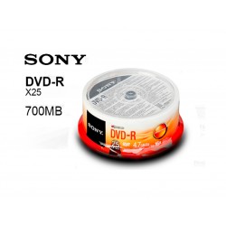 DVD_R CONO X 25 SONY 4.7GB GRAVABLE