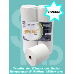 Papel Tolla Paquete de 6 Rollos 180 Mtrs cda uno