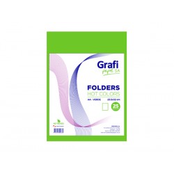 Folders HOT COLOR A4 VERDE x 25und