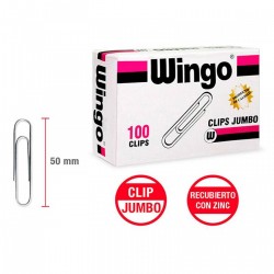 Clips JUMBO caja x 100 unid. WINGO