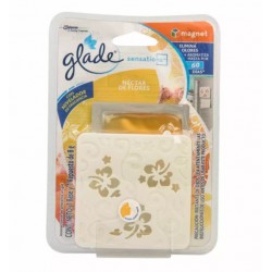 AMBIENTADOR GEL GLADE SENSATIONS NECTAR DE FLORES BASE Y REPUESTO 8GR